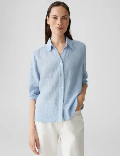 Opus blouse 10399510379100 Blauw Online