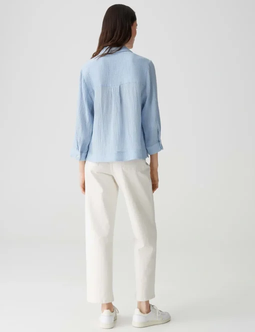 Opus blouse 10399510379100 Blauw Online