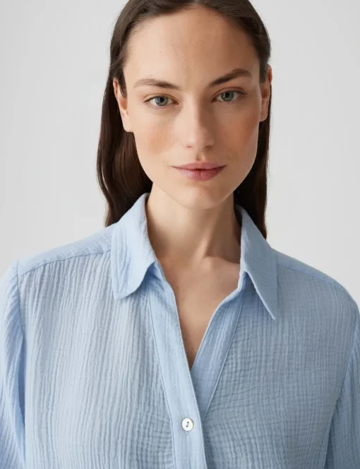 Opus blouse 10399510379100 Blauw Online