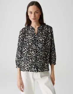 Opus blouse 10397513054100 Zwart Sale