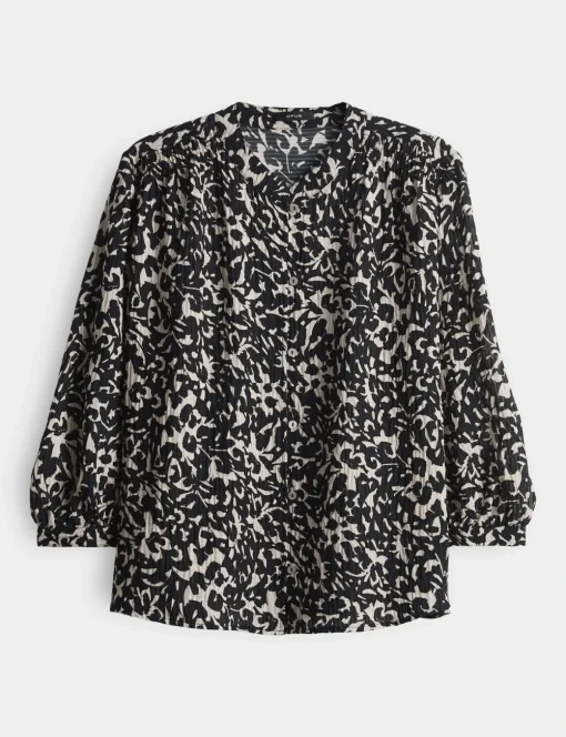 Opus blouse 10397513054100 Zwart Sale