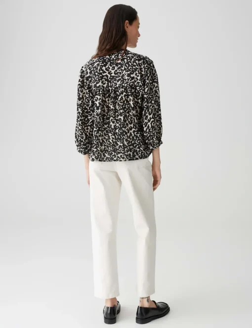 Opus blouse 10397513054100 Zwart Sale