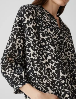 Opus blouse 10397513054100 Zwart Sale