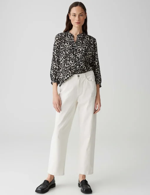Opus blouse 10397513054100 Zwart Sale