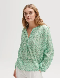 Opus blouse 10163311273185 Groen Sale