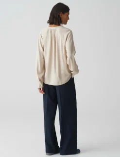 Opus blouse 10370812888100 Beige Outlet