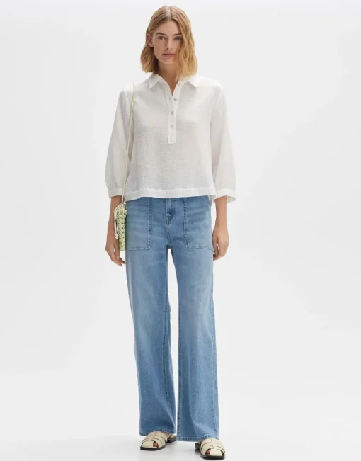 Opus blouse 10271310379100 Offwhite Online