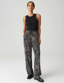 Opus broek 10420113199360 Zwart Hot