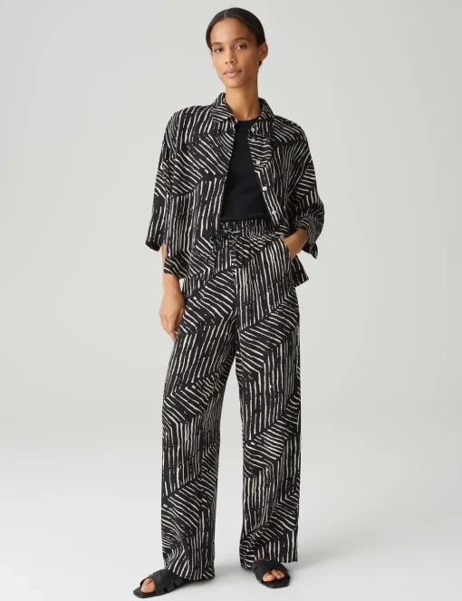 Opus broek 10420113199360 Zwart Hot