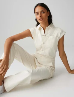 Opus jumpsuits 10400913076316 Beige Best