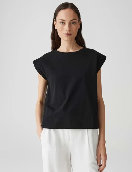 Opus t-shirts 10401413082316 Zwart Outlet