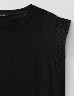 Opus t-shirts 10401413082316 Zwart Outlet