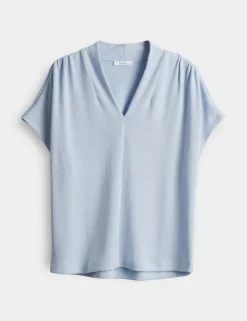 Opus t-shirts 10401212205100 Blauw Fashion