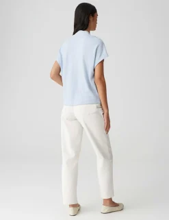 Opus t-shirts 10401212205100 Blauw Fashion