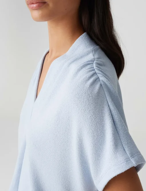 Opus t-shirts 10401212205100 Blauw Fashion