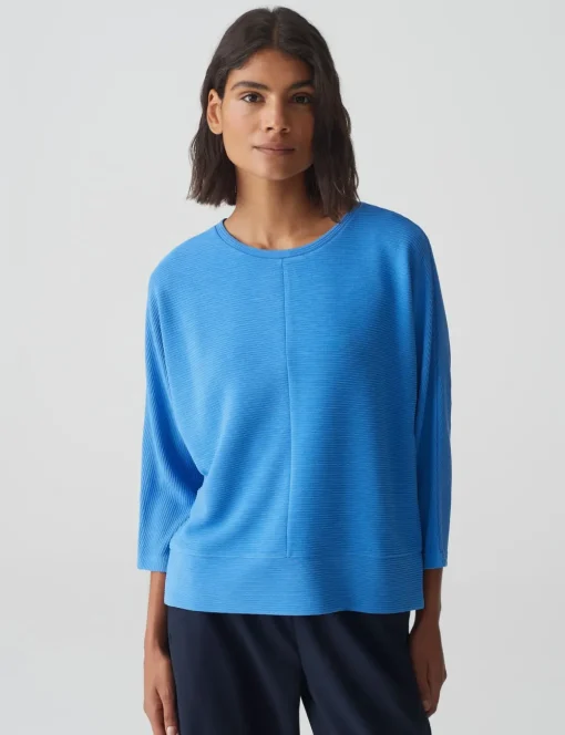 Opus t-shirts 10373611140100 Blauw Outlet