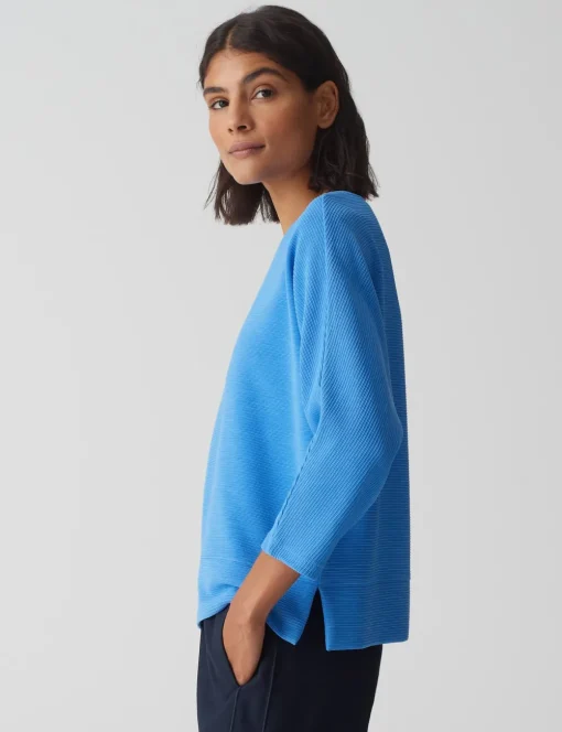 Opus t-shirts 10373611140100 Blauw Outlet