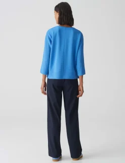 Opus t-shirts 10373611140100 Blauw Outlet