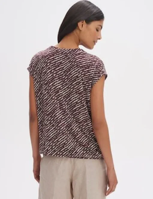 Opus t-shirts 2411012292100 Khaky beige Fashion