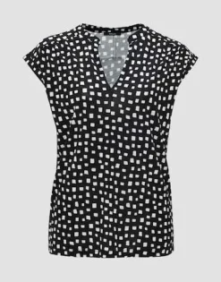 Opus t-shirts 2260112377100 Zwart Hot
