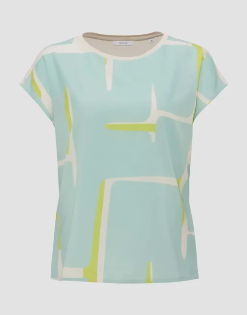 Opus t-shirts 10274212195254 Olijf groen Hot