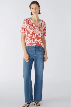 Oui blouse 0086788 Rood Fashion