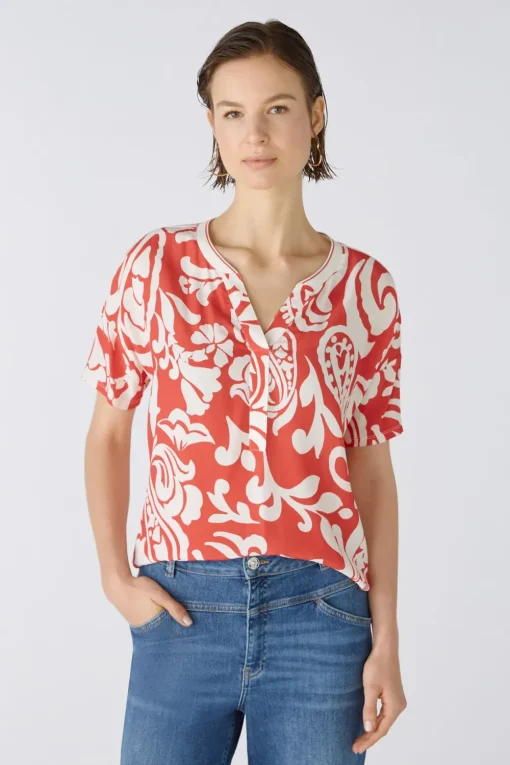 Oui blouse 0086788 Rood Fashion