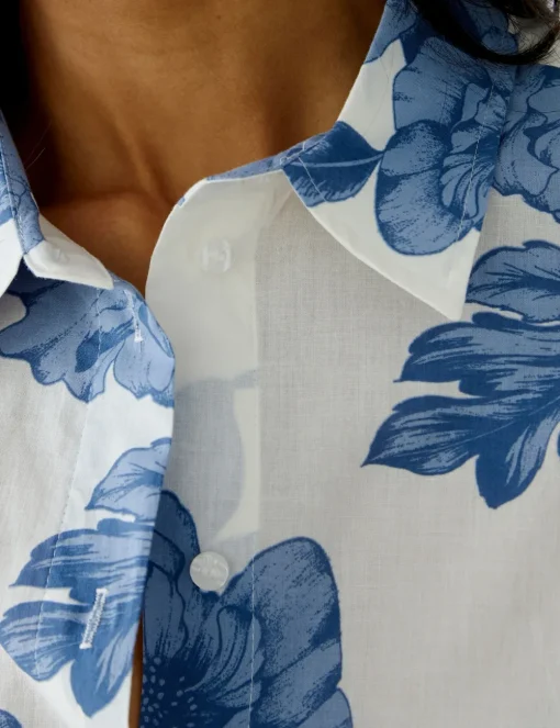 Oui blouse 0092934 Licht Blauw Discount