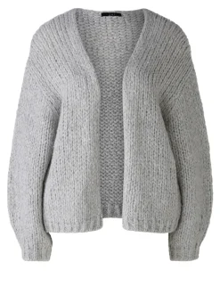 Oui gebreid vest 0088846 Licht Grijs Online