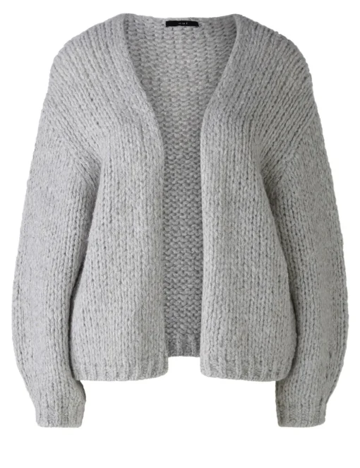 Oui gebreid vest 0088846 Licht Grijs Online