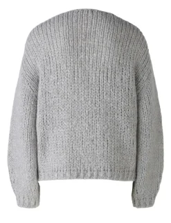 Oui gebreid vest 0088846 Licht Grijs Online