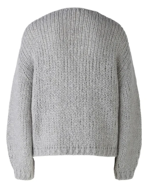 Oui gebreid vest 0088846 Licht Grijs Online
