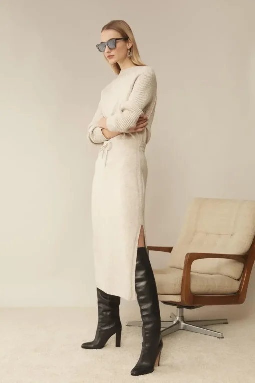 Oui midi rok 76936 Beige Hot