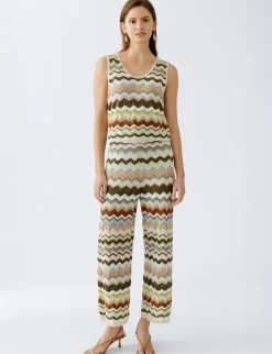 Oui pantalons 0093020 Groen Fashion