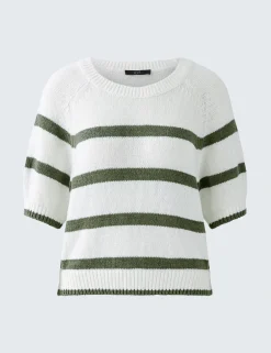 Oui trui 0093307 Wit/Groen Outlet