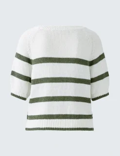 Oui trui 0093307 Wit/Groen Outlet