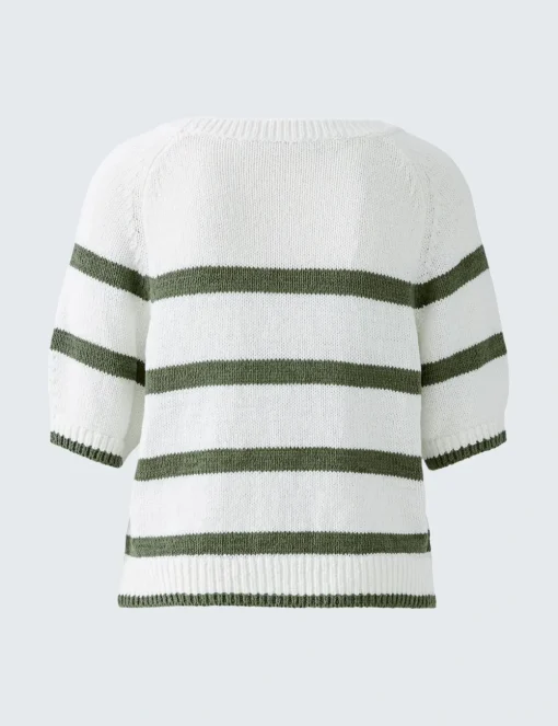 Oui trui 0093307 Wit/Groen Outlet