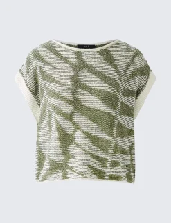 Oui trui 0092966 Olijf groen Fashion