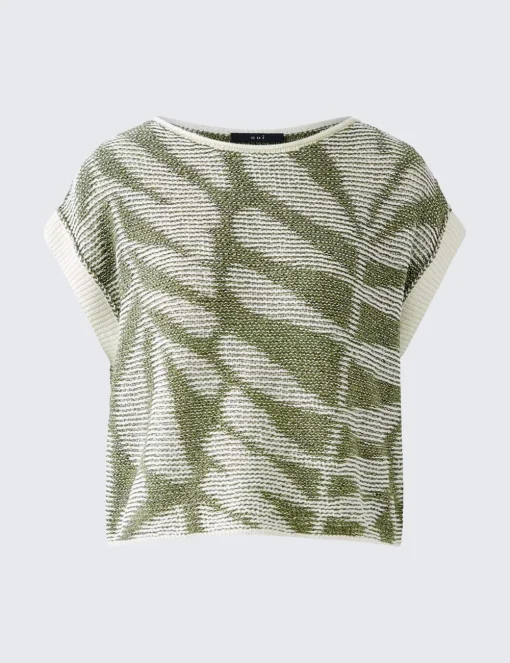 Oui trui 0092966 Olijf groen Fashion