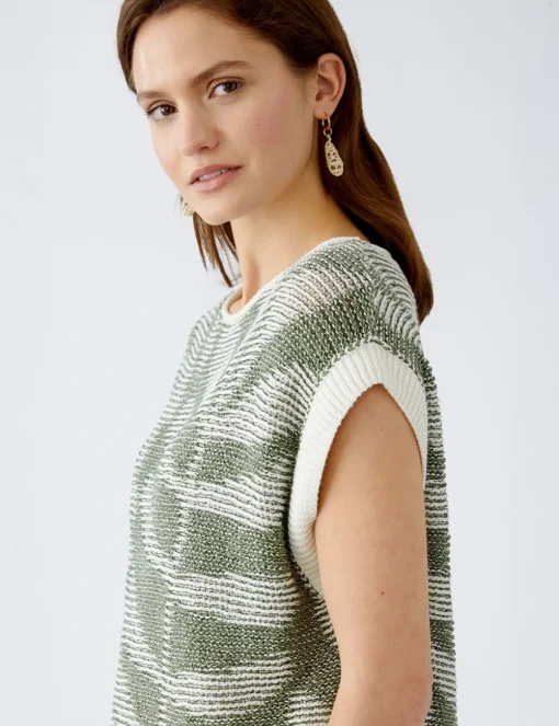 Oui trui 0092966 Olijf groen Fashion