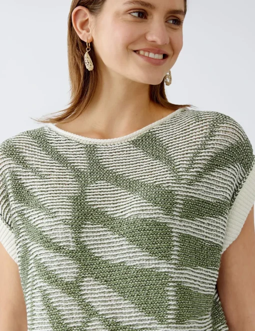 Oui trui 0092966 Olijf groen Fashion