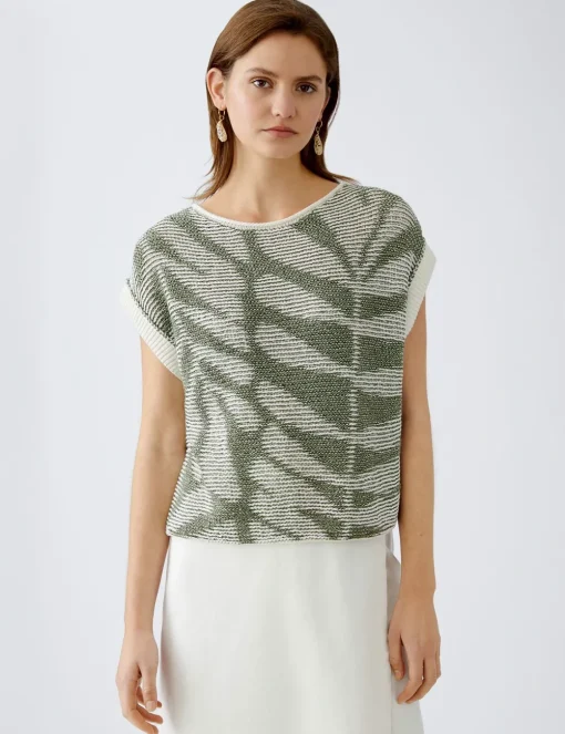 Oui trui 0092966 Olijf groen Fashion