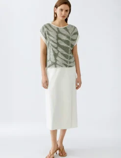 Oui trui 0092966 Olijf groen Fashion