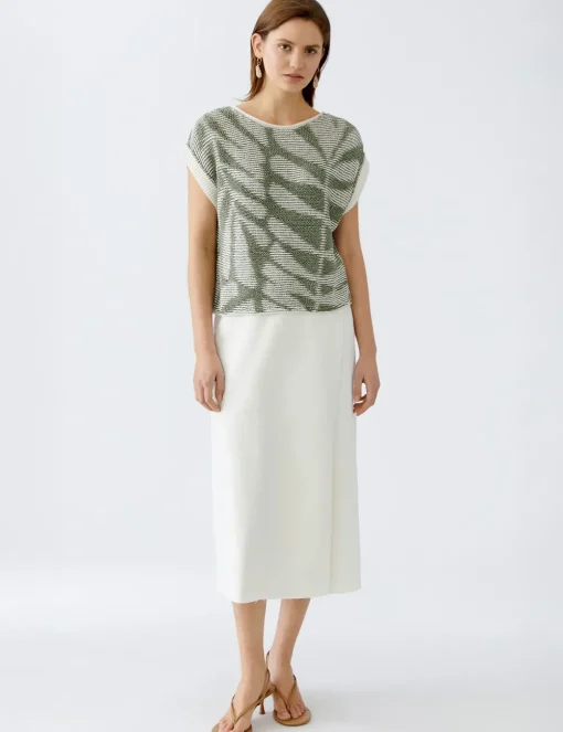 Oui trui 0092966 Olijf groen Fashion