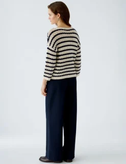 Oui trui 0091959 Wit/Blauw Hot