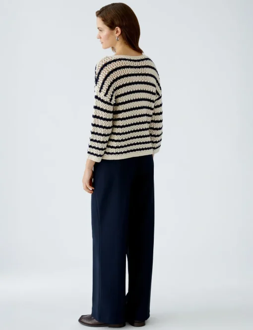 Oui trui 0091959 Wit/Blauw Hot