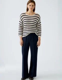 Oui trui 0091959 Wit/Blauw Hot