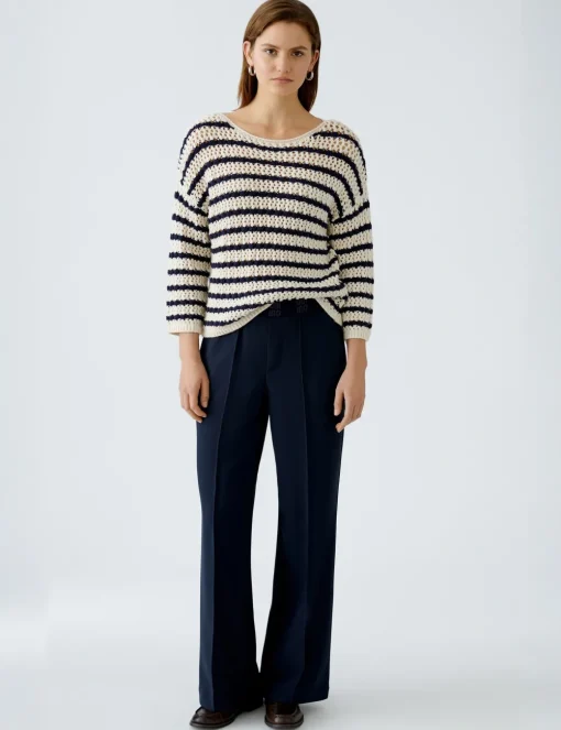 Oui trui 0091959 Wit/Blauw Hot