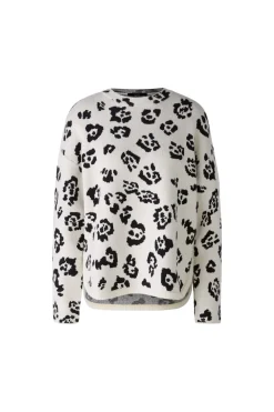 Oui trui 0089599 Wit/Zwart Discount