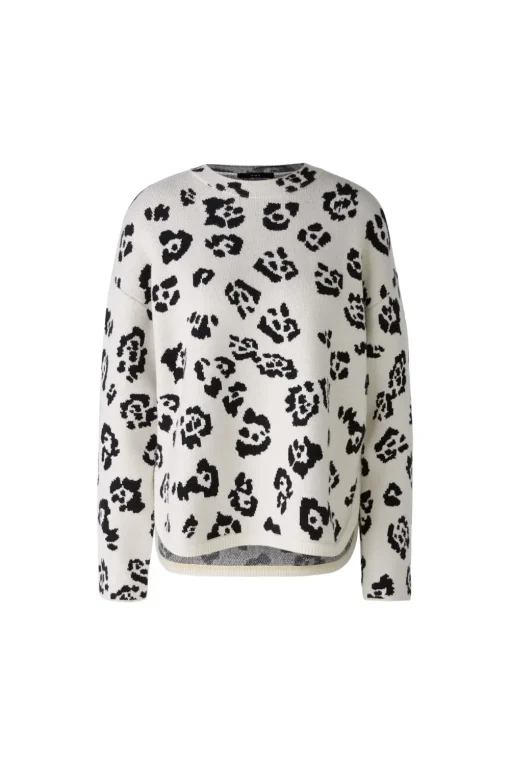 Oui trui 0089599 Wit/Zwart Discount